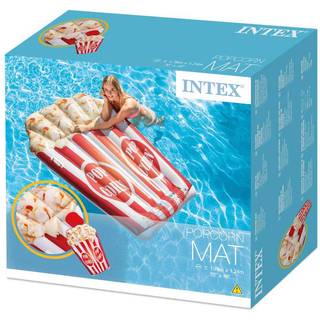 Intex luftmadras, oppustelig med popcorn, 178 x 124 cm