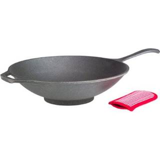 Chef Collection wok i støbejern, 30 cm.