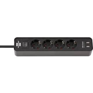 BRENNENSTUHL Steckdosenleiste Brennenstuhl Ecolor 4fach+USB schwarz 1,5m