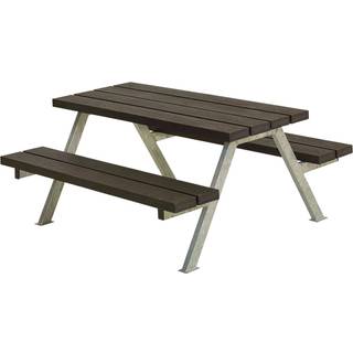 PLUS Alpha Junior bord/bænkesæt, sort/nåletræ, 118 cm