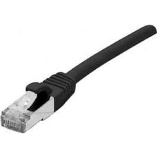 EXC Network Cable | Cat 6 | F/UTP | Low smoke/halogen free | Connection cable | Sort | 0,3m