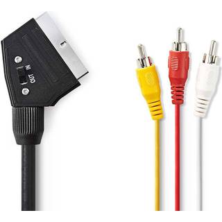 Scart til Composite og stereo RCA kabel | 1 meter