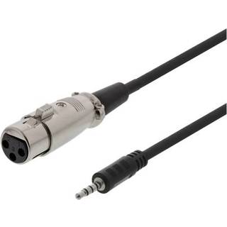 Deltaco XLR Kabel til 3,5 mm 1,5 meter, 3-pin XLR, Cisco pinout - Sort