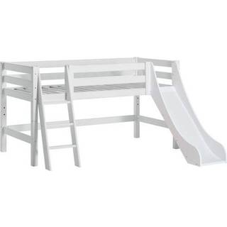 Hoppekids ECO Luxury halvhøj seng med rutsjebane og skrå stige - 70x160 cm