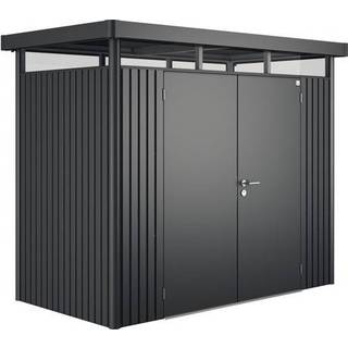Biohort highline dobb. dør str. h1 redskabsrum 275x222x155cm sølv metallic
