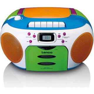 Lenco SCD-971 - Portable FM radio CD/Cassette player - Multi colour - FM - Stereo