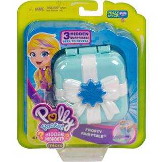 Polly Pocket Hidden Hideouts Frosty Fairytale Compact: 3 skjulte skjulested 3 Hidden afsl?rer 3 tilbeh?r 1 Micro Polly Doll & Sticker Sheet