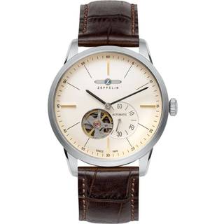 Zeppelin 7364-5 Flatline Automatik Open Heart Herrenuhr 40mm 5ATM