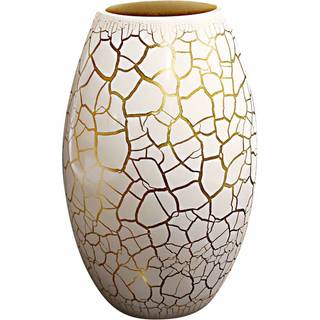 Croco Vase Sort/Guld, H 26cm - Nybro