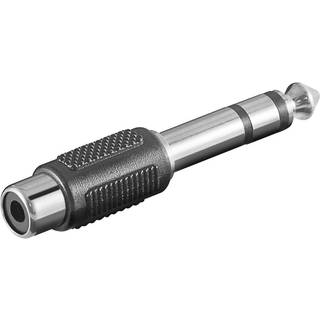 Audio adapter 6,35mm han (2-pin, mono) til RCA hun