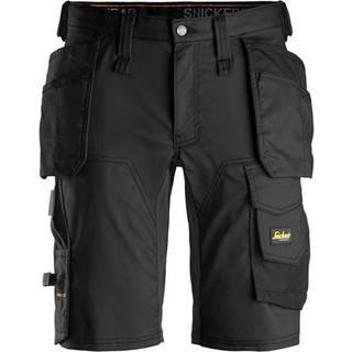 SNICKERS Shorts AllroundWork stretch med hylsterlommer 6141 khaki grøn/sort - C44
