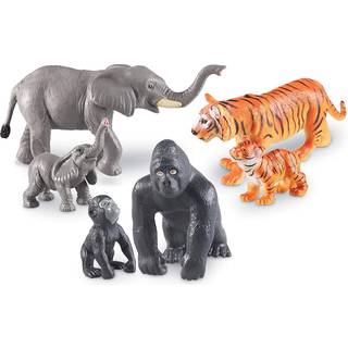 Læring af ressourcer Jumbo Jungle Animals: Momas and Babies Momma and Baby Elephant Momma and Baby Gorilla and Momma and Baby Tiger 6 Animals
