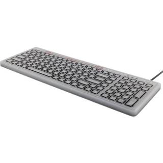 Deltaco Silicon Keyboard Grey/Black - Tastatur - Nordisk - Grå