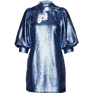 Ganni Sequined minidress - blue - XS