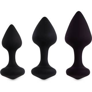 FEELZTOYS Bibi - anal plug sæt - sort (3 dele)