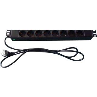 MICROCONNECT 8-way Outlet strip,19"" 3meter