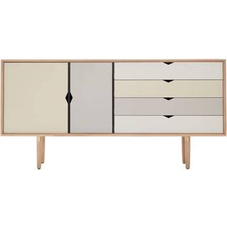 Andersen Furniture S6 skænk - Eg sæbe - Farvede fronter