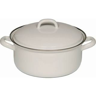 Riess Classic Weiß Kasserolle 18 cm / 1,5 L - Emaille