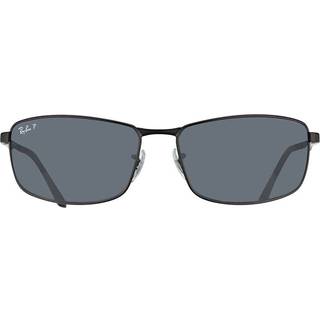 Ray - Ban Mand RB3498 N/A 006/81 Solbriller Metal Sort Grå Firkantet Polariseret