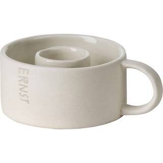 Ernst Lysestage Ø7cm - Lysestager Stentøj Hvid - 270053