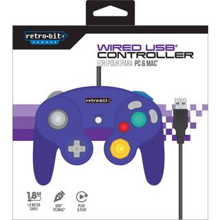 Retro-Bit GameCube Purple USB - Wired Controller - MAC
