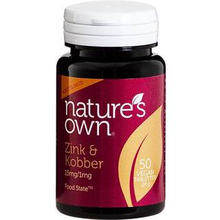 Nature&#39;s Own Zink og Kobber Food State - 50 tab.
