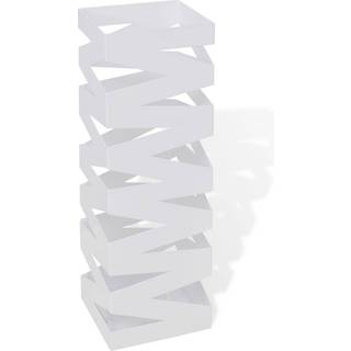 Kvadratisk Holder Til Paraplyer Og Stokke, Stål, 48,5 Cm - Hvid / Mønster 9