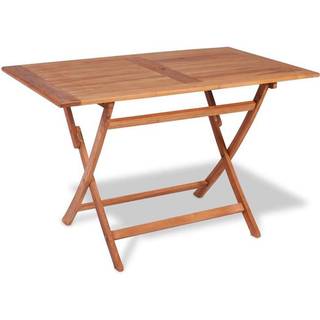 foldbart havebord 120 x 70 x 75 cm massivt teaktræ