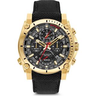 Bulova 97B178 Precisionist Sort/Læder Ø46.5 mm