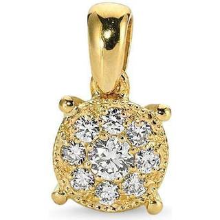 14 kt. Coronet vedhæng i guld med diamant 0,21 ct.