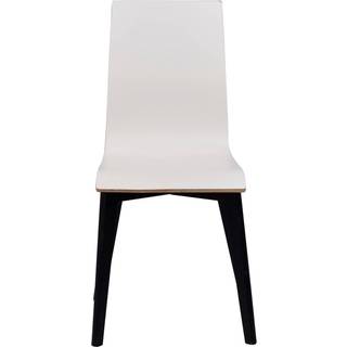 Rowico Gracy spisebordsstol (hvid laminat, sortbejdset eg stel)