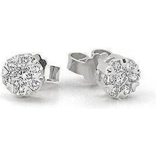 Flora - Diamant ørestikker i 14kt. hvidguld m. 0,34ct.