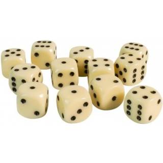 Terning, 6 sider med øjne (12 stk.)