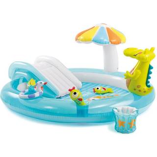 Intex Gator Pool aktivitetscenter - pool med rutsjebane og krokodille, der sprøjter vand - 160 liter