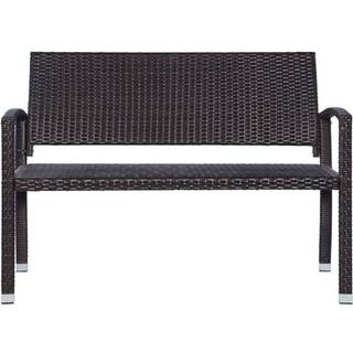 havebænk 120 cm HDPE trælook sort