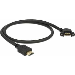 HDMI 2.0 han/hun mount adapter - 4K/30Hz  - Vinklet - 0.50 m