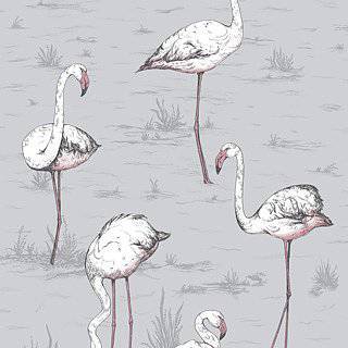 Flamingos - Lilac Grey