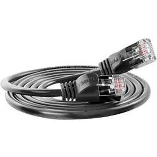 Patchkabel SLIM U/UTP skærmet Kat.6 1M PVC Ø3,8mm sort