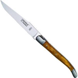 Steakkniv Oliventræ, 2 messingkraver - Laguiole Tradition