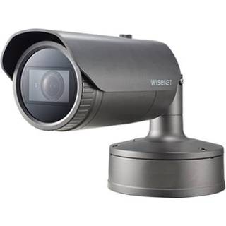 Hanwha Vision Bullet Kamera XNO-8080R 3,7 - 9,4mm Überwachungskamera mit 5 Megapixel Auflösung. professionelle Kamera für außen - silber"anthrazit