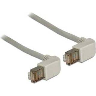 Cat 5e F/UTP vinklet Netværkskabel - Grå - 2 m