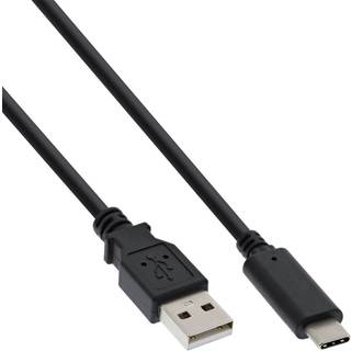 USB-C 3.1 til USB-A 2.0 fast charge kabel - Sort  - 1 m