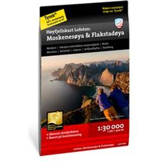 Calazo förlag Høyfjellskart Lofoten: Moskenesøya & Flakstadøya Nocolour, OneSize
