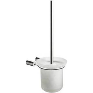 Pressalit Toiletbørste til vægmontage, m/glas skål, poleret rustfrit stål