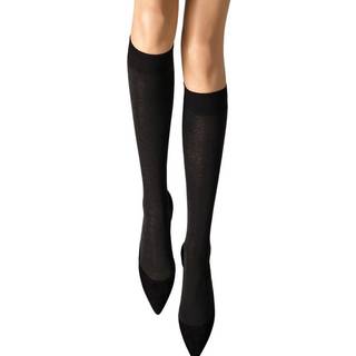 Merino Knæhøje Strømper, Black, S