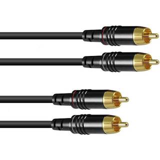 SOMMER CABLE RCA Cable 2x2 3m bk Hicon TILBUD NU
