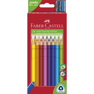 Faber-Castell 20 stk trekantet Jumbo farveblyanter