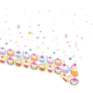 Cupcakes borddug 120 x 180 cm