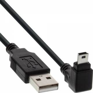 USB kabel 2.0 - USB-A han / 270° vinklet Mini-B - 2 m