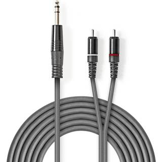 Pro stereo Jack til RCA lydkabel | 6,35 mm. Jack han - 2x RCA han | | PRIS-MATCH